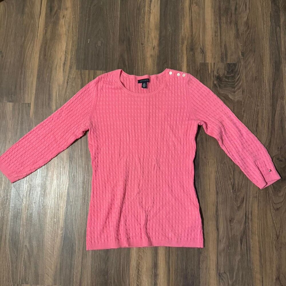 Tommy-hilfiger Women's Pink and Red Jumper